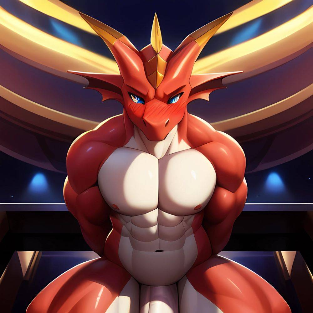 Big Dragon Penis Cum Spreading Legs Sitting Down Muscular Male Solo Absurdres Blush 1 1 Highres Detail Masterpiece Best Quality, 1005020985 - AIHentai - #main