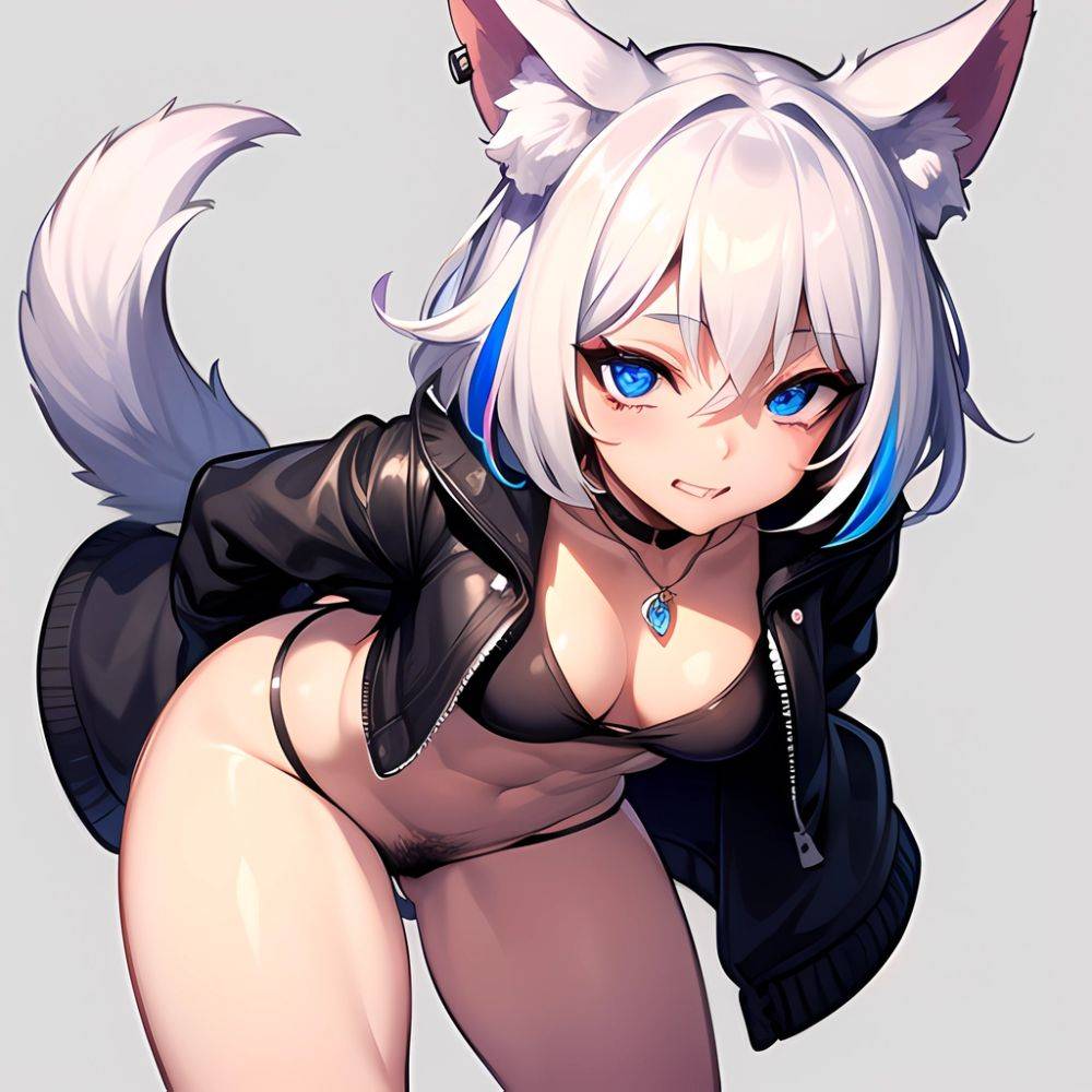 Solo 1girl Abs Animal Ears Aria Crystalplanet00 Bbc Chan Biting Black Hair Black Sclera Blue Eyes Breasts Colored Sclera Cropped, 2936392225 - AIHentai - #main