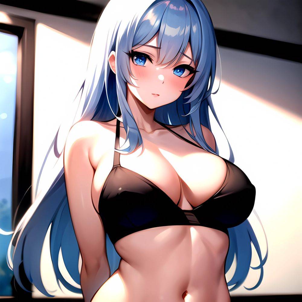 1girl Sexy Blue Eyes Arms Behind Back, 3662427628 - AIHentai - #main
