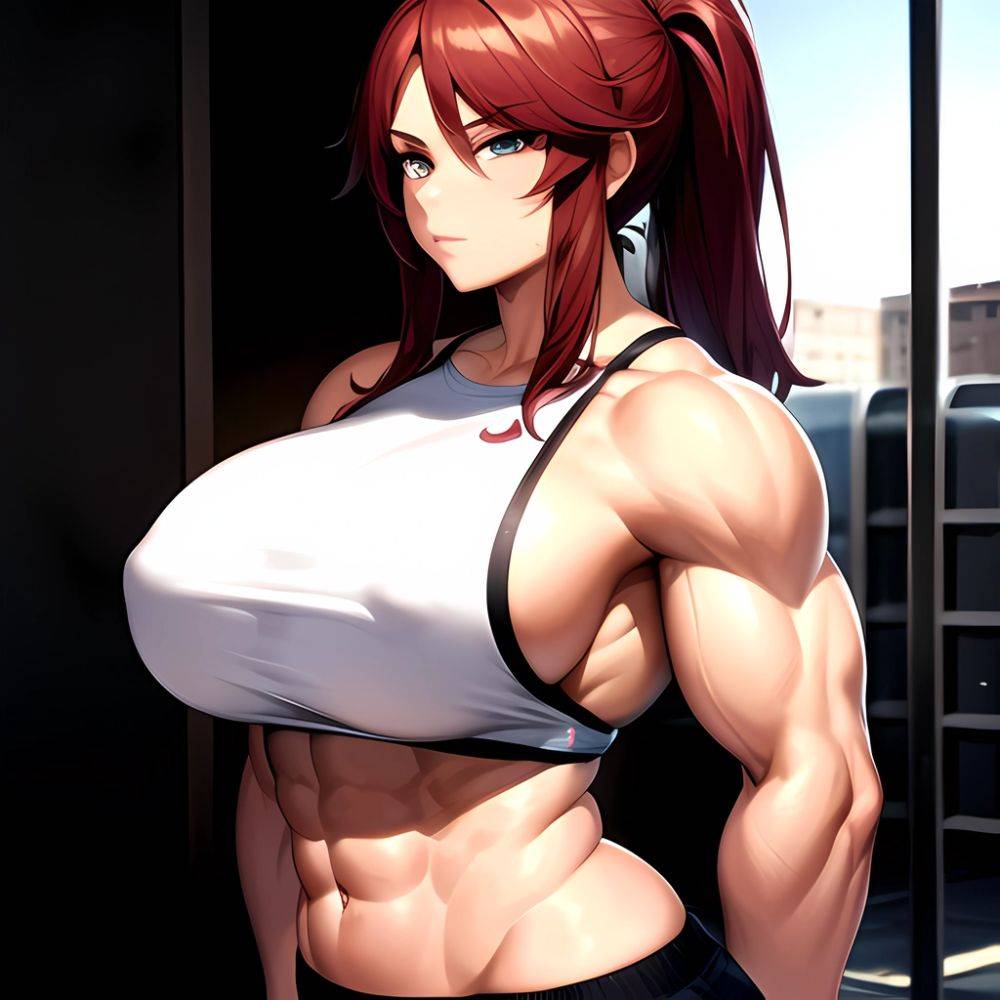 Girl Muscular Big Muscles Huge Muscles Bodybuilder Strong Arms Behind Back, 2594338534 - AIHentai - #main