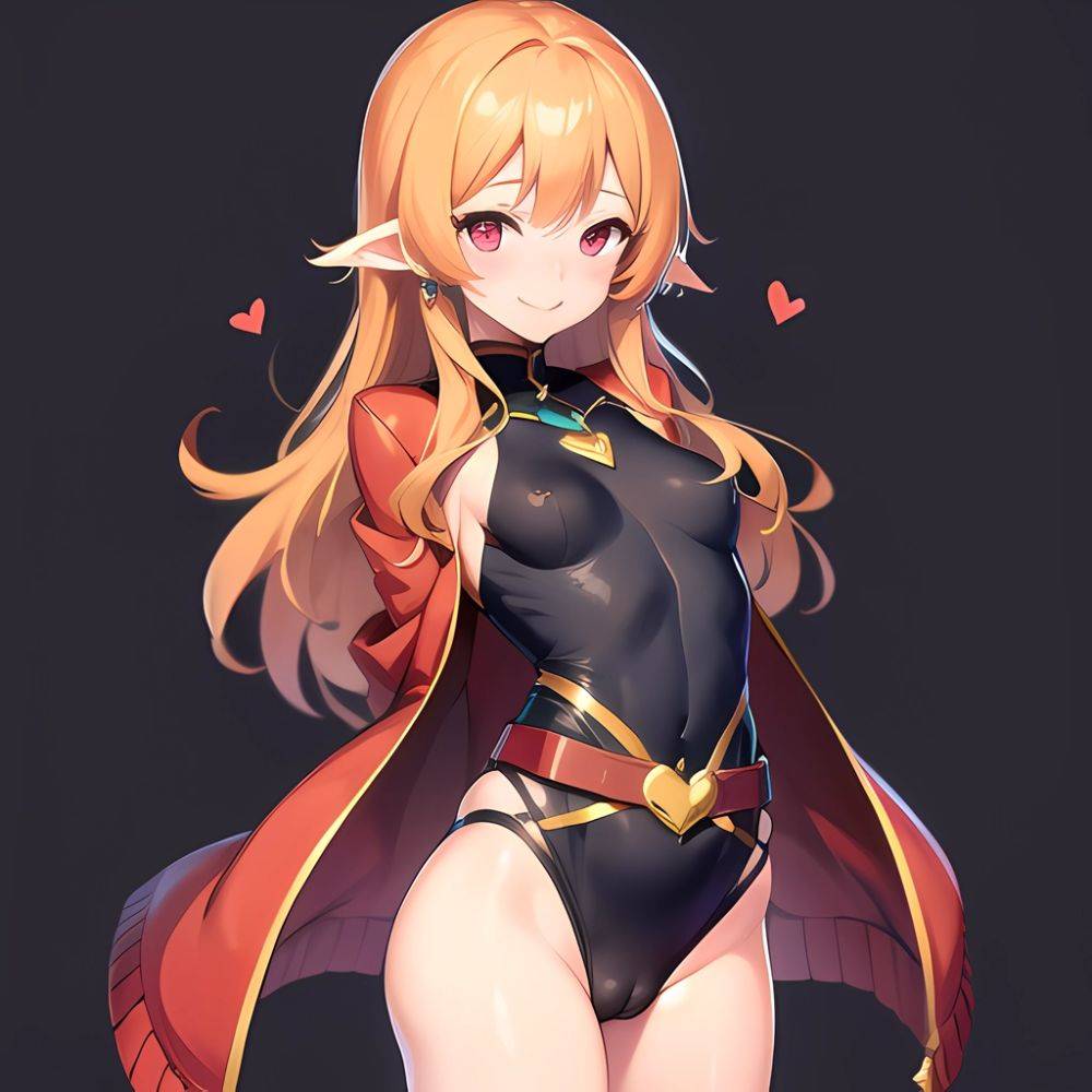 1girl Mature Belt Blush Breasts Cameltoe Gem Heart Highres Hyper Blossom Jacket Jewelry Leotard Long Hair Magical Girl Orange Ha, 4056718728 - AIHentai - #main