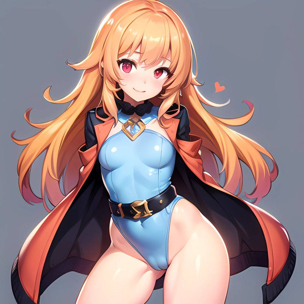 1girl Mature Belt Blush Breasts Cameltoe Gem Heart Highres Hyper Blossom Jacket Jewelry Leotard Long Hair Magical Girl Orange Ha, 911066113 - AIHentai - #main