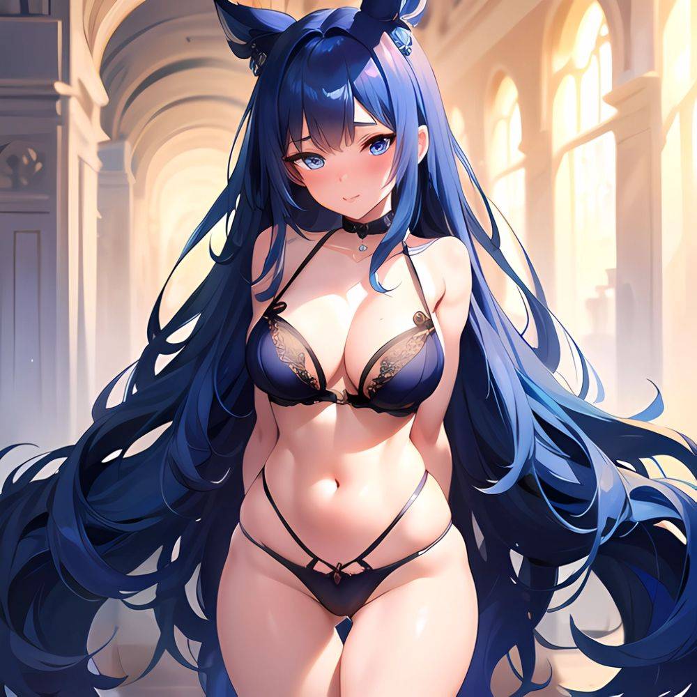 Sexy Lingerie Naughty Blue Hair Blue Eyes Absurdres Blush 1 1 Highres Detail Masterpiece Best Quality Hyper Detailed 8k Best, 3859267630 - AIHentai - #main