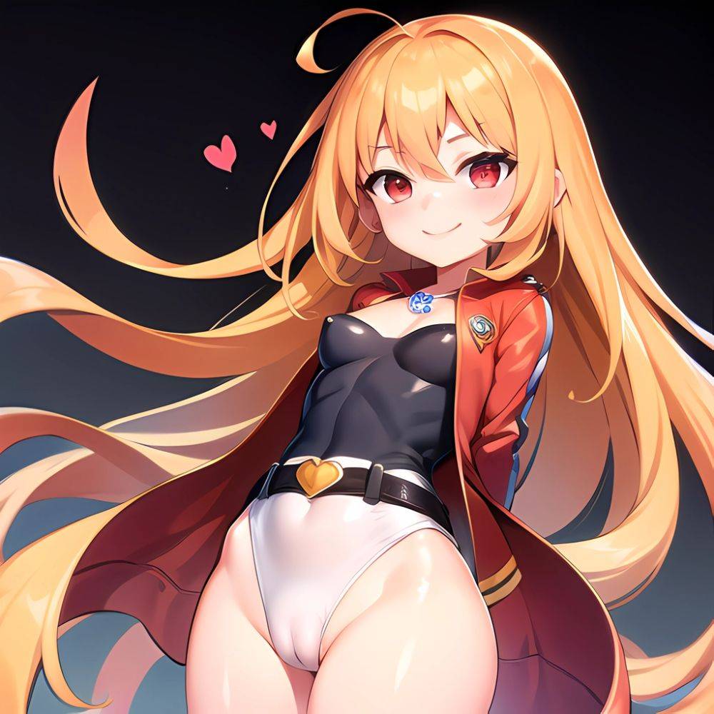 1girl Mature Belt Blush Breasts Cameltoe Gem Heart Highres Hyper Blossom Jacket Jewelry Leotard Long Hair Magical Girl Orange Ha, 3759038505 - AIHentai - #main