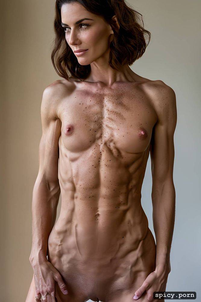 pale skin, sandra bullock, freckles, fully nude, collar, extreme skinny body - #main