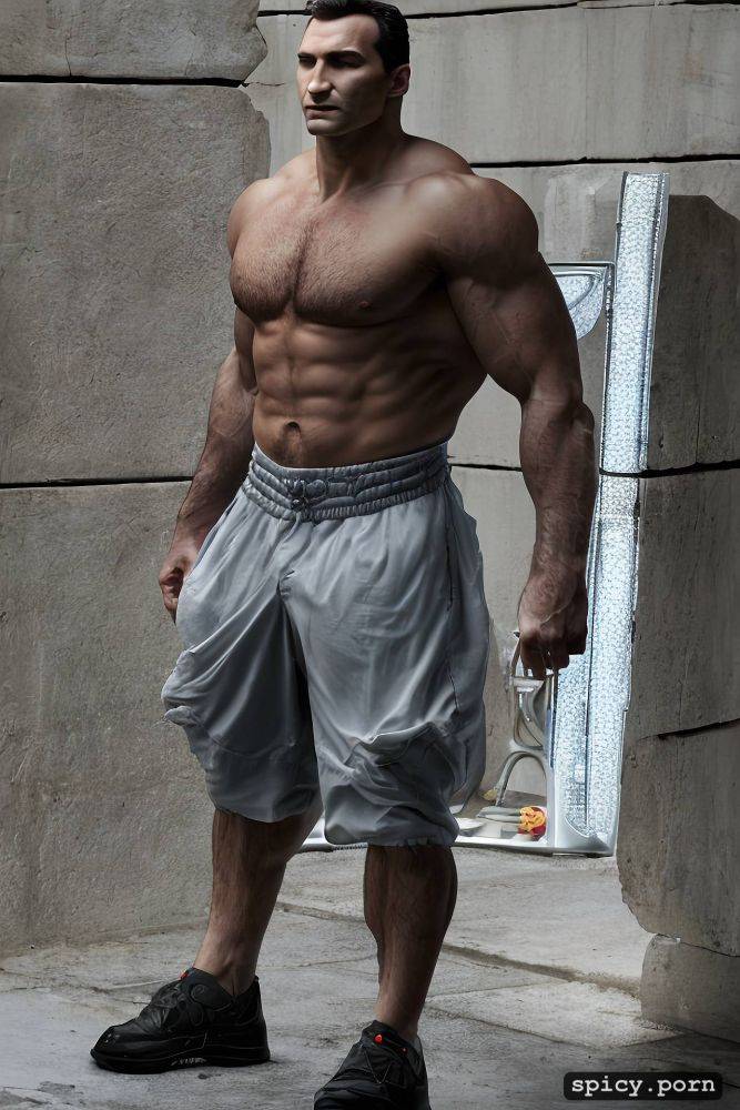 wide v shaped hairy torso 1 7 that descends to an intricately chiseled waistline 1 2 his significantly pronounced erector spinae muscles 1 6 pair with an exceptionally round - #main