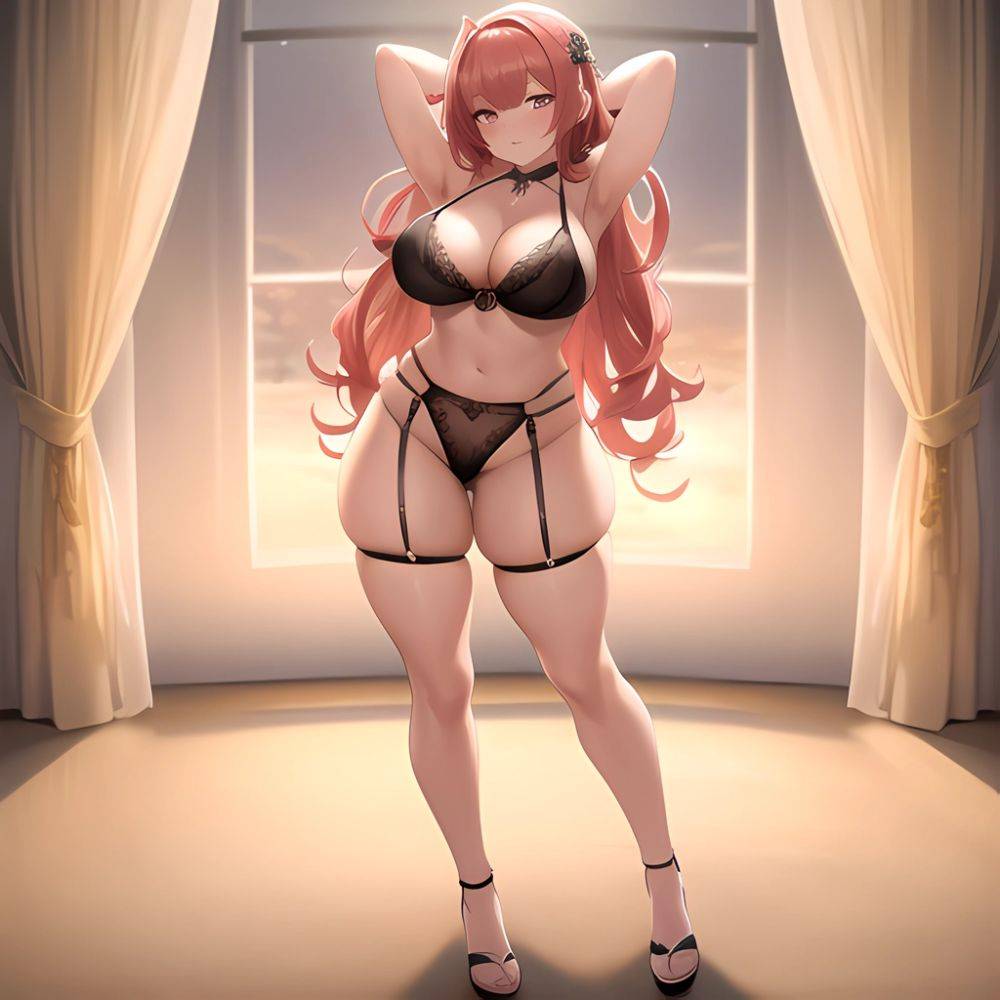 Happy Face Sexy Naughty Lingerie Big Ass Thick Thighs Absurdres Blush 1 1 Highres Detail Masterpiece Best Quality Hyper Detailed, 3935349263 - AIHentai - #main
