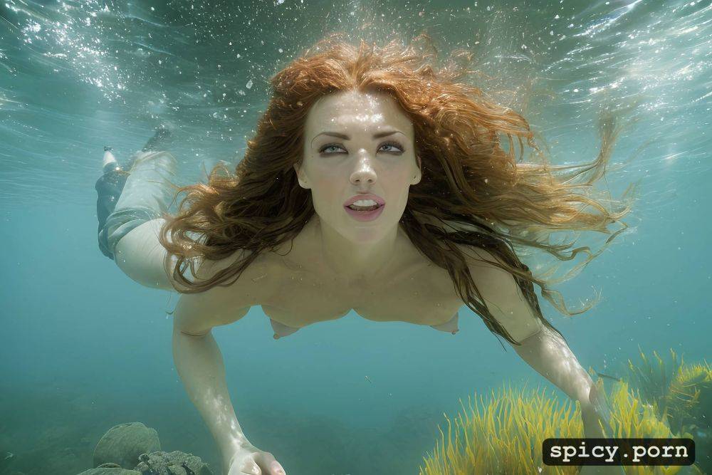 strongly undernourished thick body, fish entering pussy, underwater fantastic sea scenario perfect face - #main