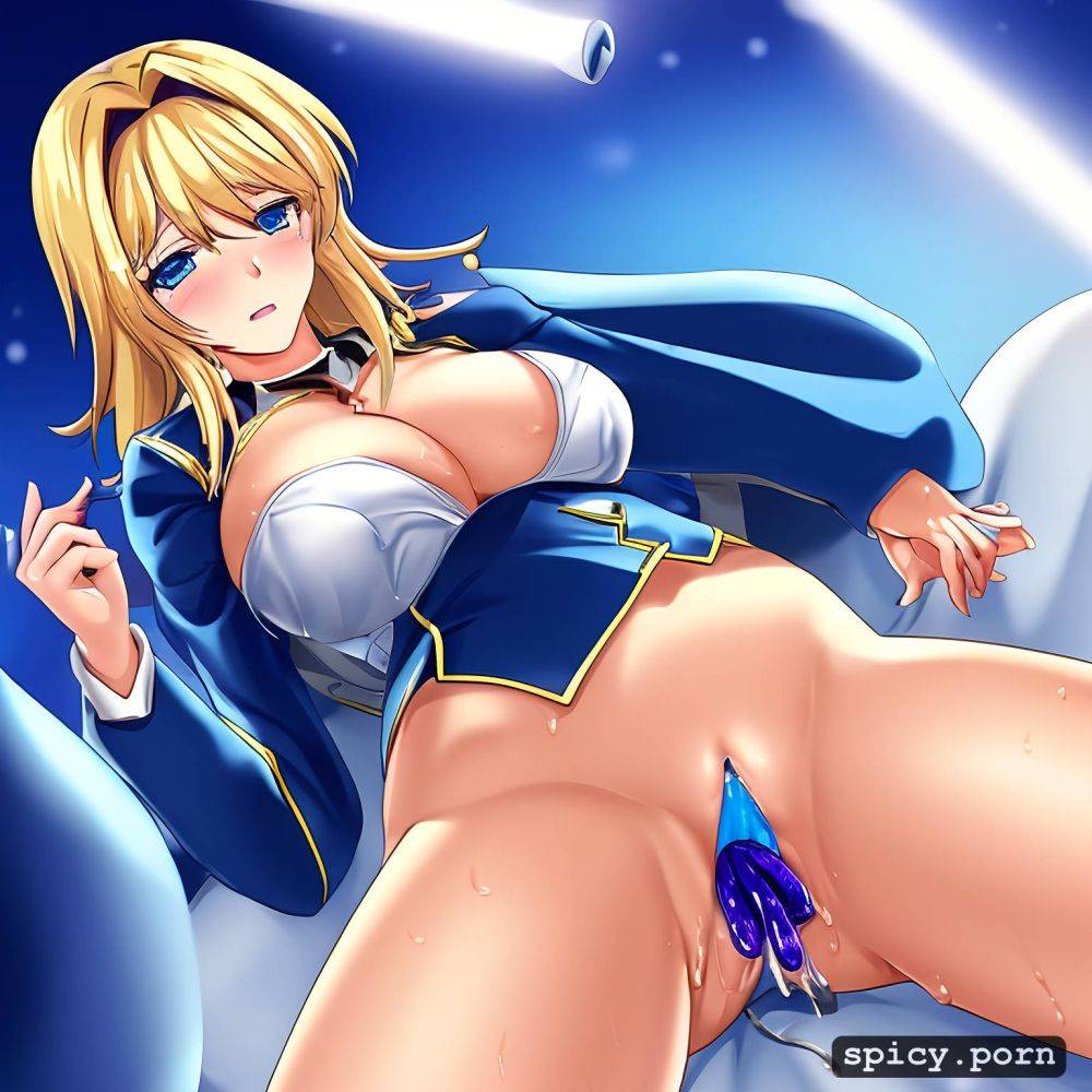 on all four, 4k, with handcuffed hands an the back, plays with her sextoys - #main