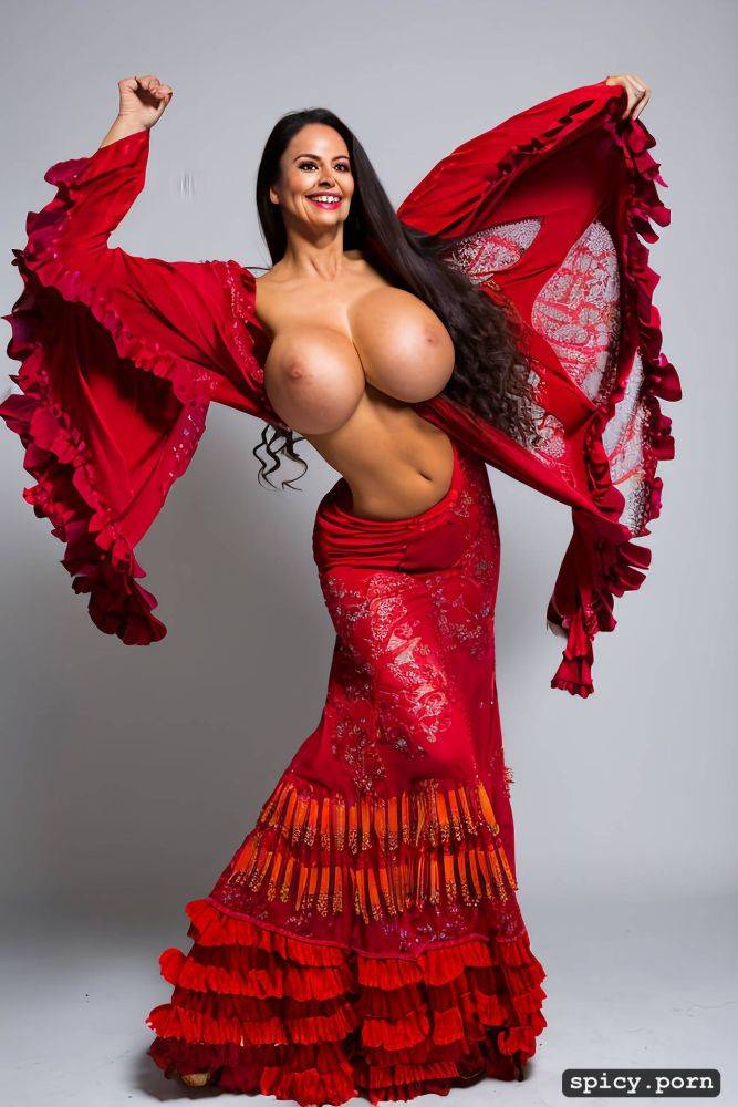 color portrait, wide hips, beautiful performing flamenco dancer - #main