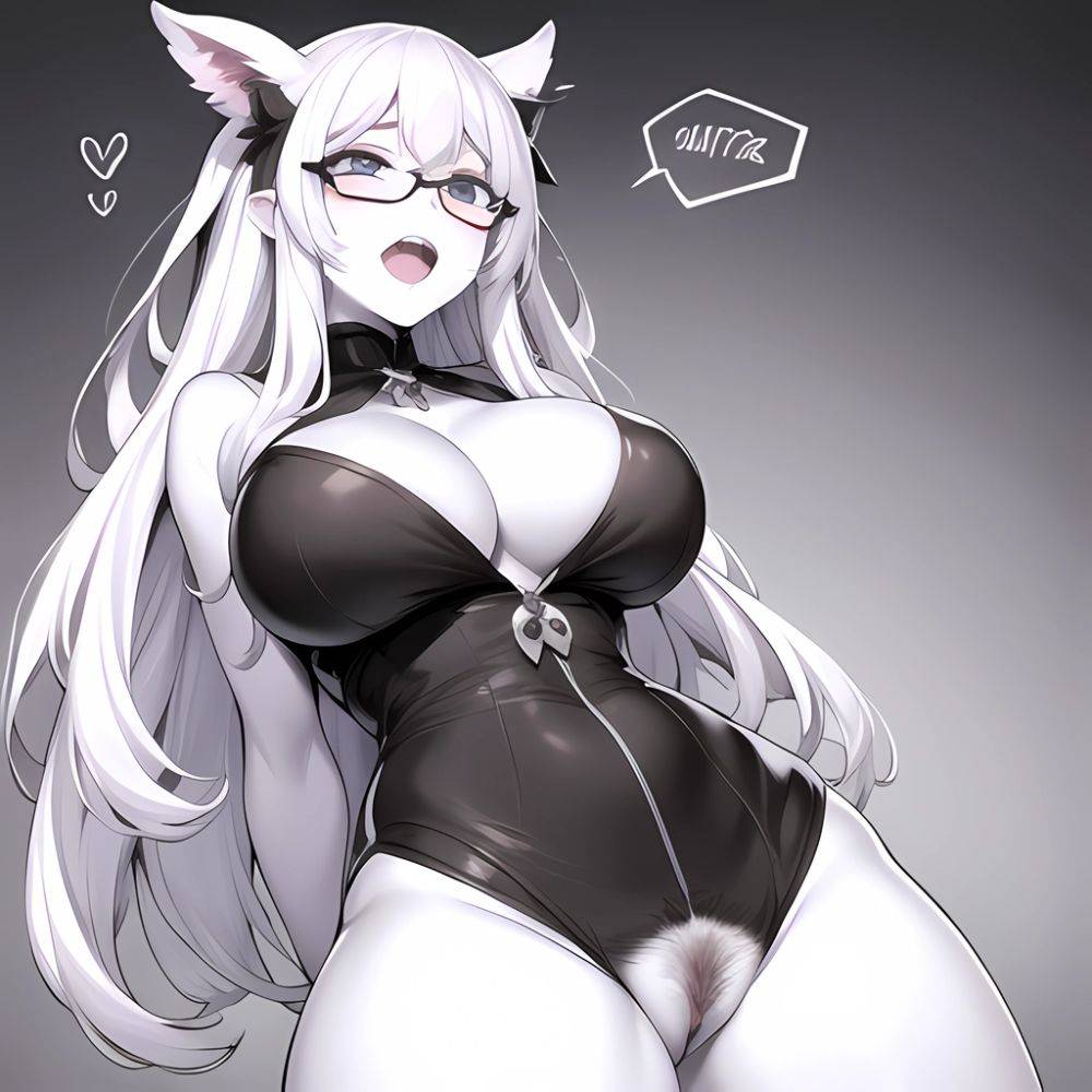 1girl Ahegao Breasts Butcherboy Fucked Silly Glasses Huge Breasts Pubic Hair Solo Arms Behind Back, 1006139108 - AIHentai - #main