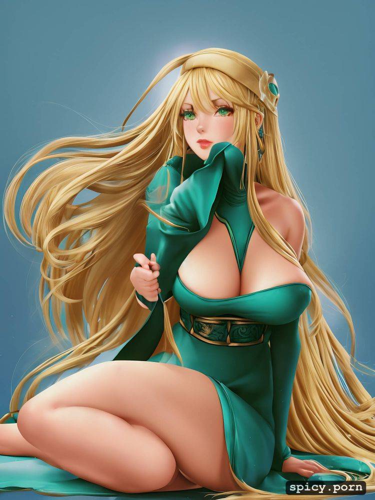 kirikan cokekiri yu gi oh dark magician girl absurdres commentary request highres 1girl arm guards bare shoulders blonde hair blue dress blue headwear blush stickers breasts cleavage closed mouth - #main
