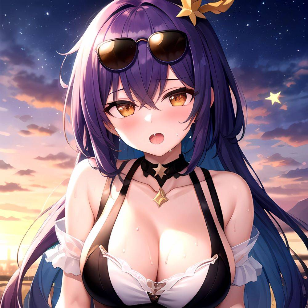 1girl Absurdres Breasts Collarbone Cum Ejaculation Eyewear On Head Hetero Highres Honkai Star Rail Honkai Series Hu Dako Kafka H, 3361967212 - AIHentai - #main