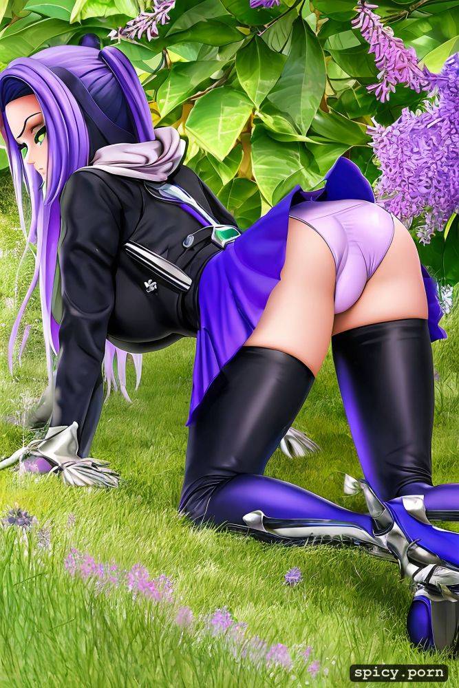 raven showing her lilac ass on all fours - #main