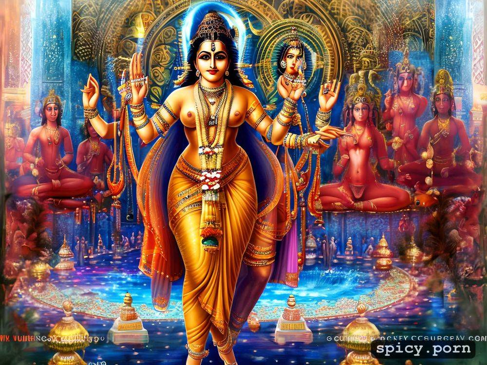 lipstick, hindu, real, hindu goddess, naked, hd, 4 hands like goddess - #main