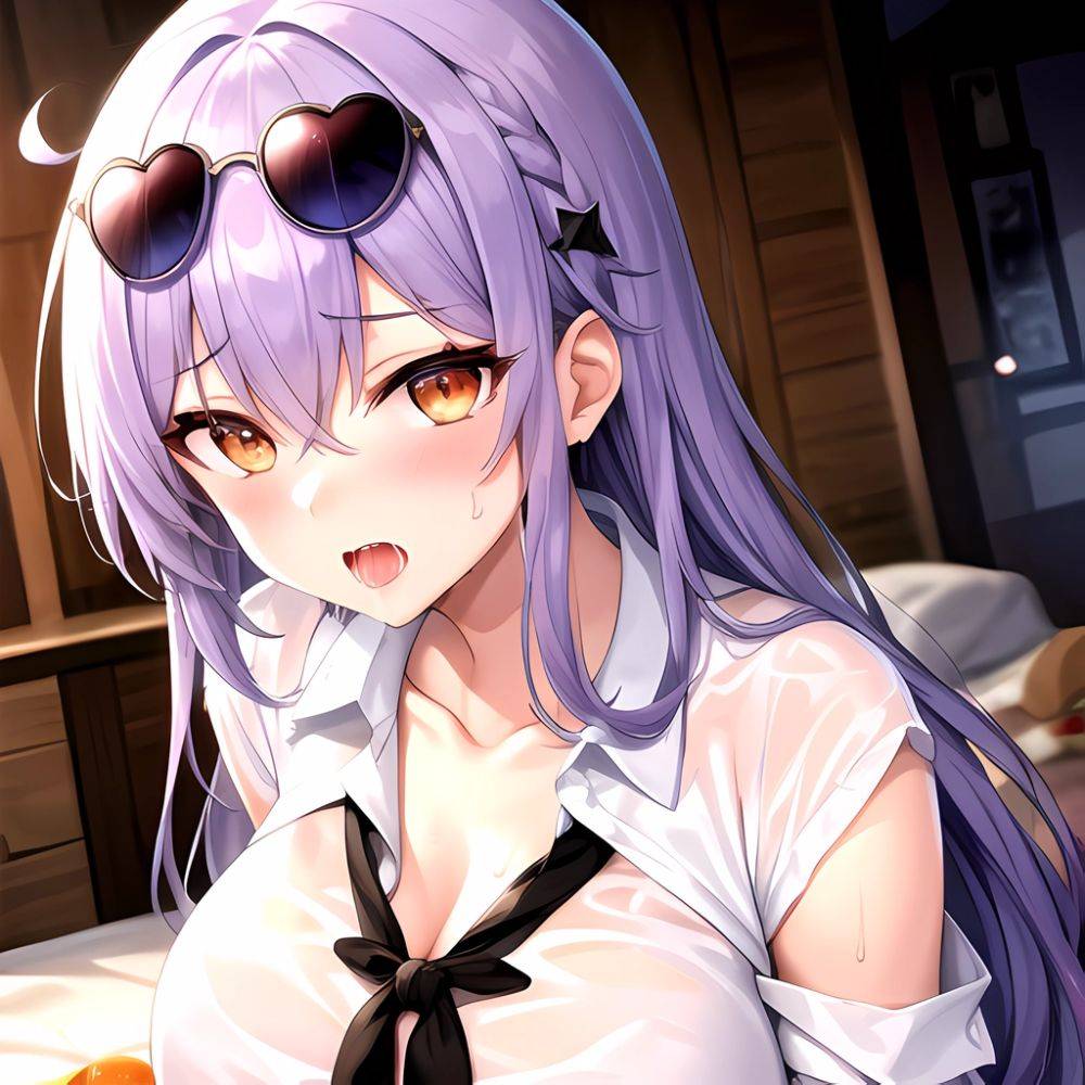 1girl Absurdres Breasts Collarbone Cum Ejaculation Eyewear On Head Hetero Highres Honkai Star Rail Honkai Series Hu Dako Kafka H, 1858041165 - AIHentai - #main