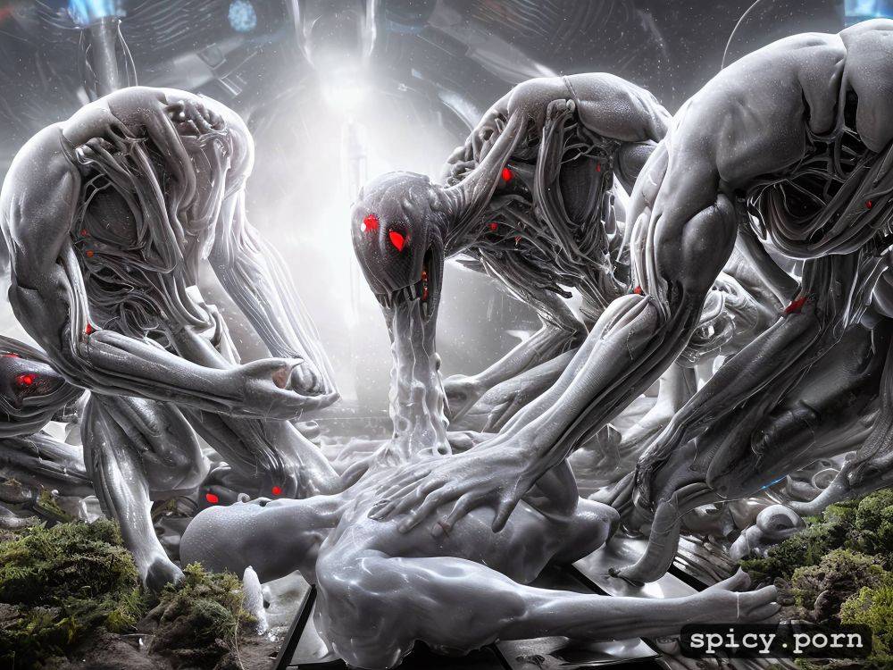 ahegao, wet, organic alien xenomorph structures, women in xenomorph alien organic fleshy fuck machines - #main