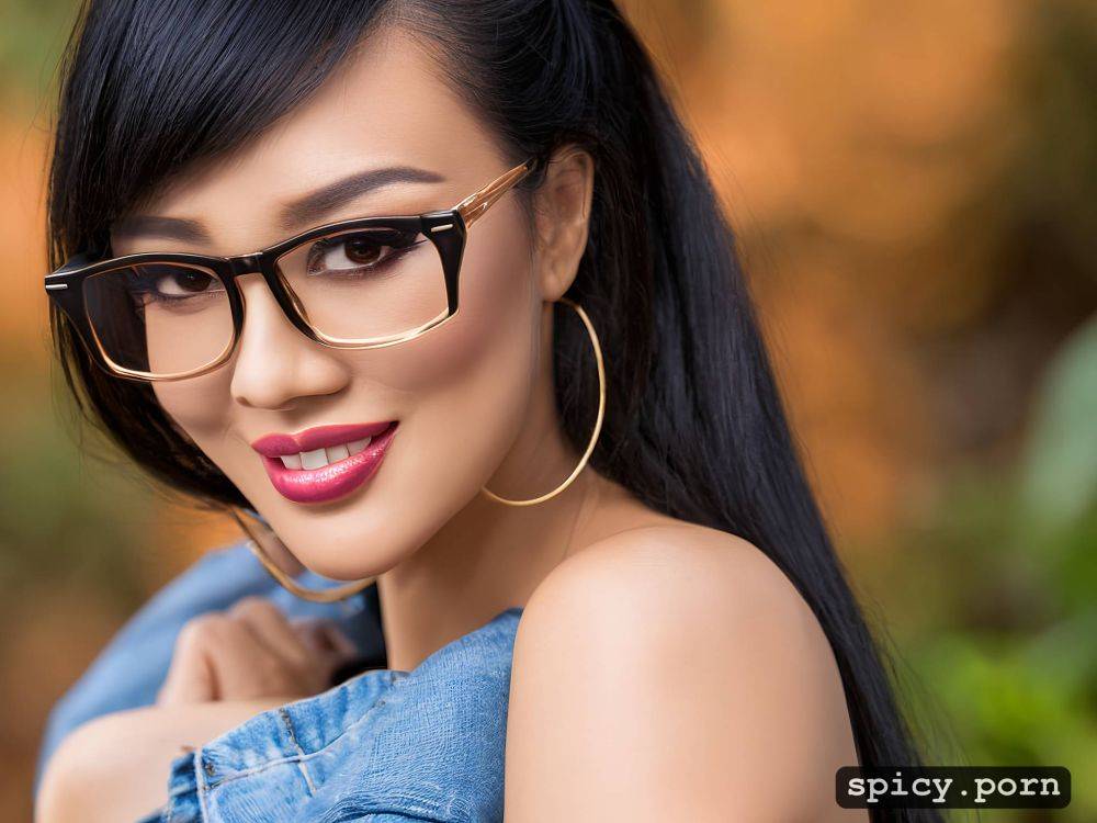 bangs, smile, chinese, skinny, nude, realistic, long hair, cute - #main