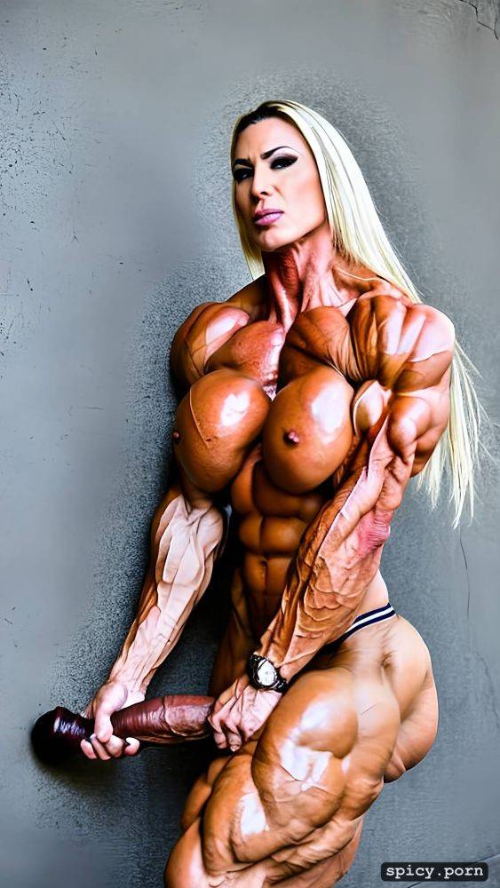 anime veiny muscular buff female supermegaheavyweight bodybuilder with a 20 inch cock - #main