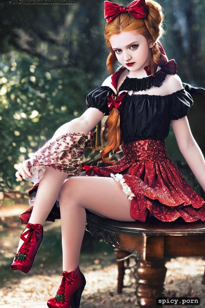 lydia deetz, clit pussy, sadie sink, cute young face, tits, red frilly dress - #main