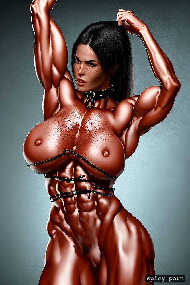 not to many limbs, in chains, massive abs, ultra detailed, giant deadly robot - #main