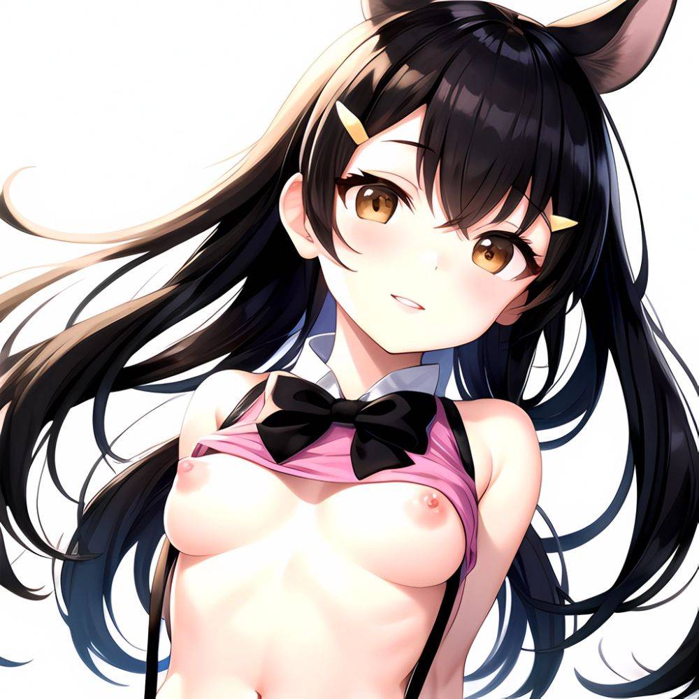 1girl Aardvark Kemono Friends Animal Ears Bare Shoulders Black Bow Black Bowtie Black Hair Bow Bowtie Breasts Brown Eyes Cropped, 1260591780 - AIHentai - #main