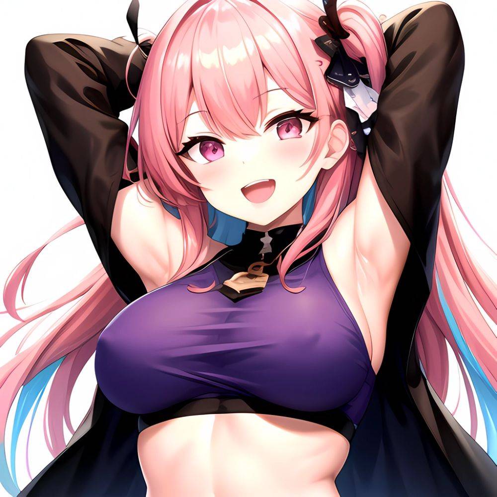 1girl D Absurdres Armpits Arms Behind Head Azur Lane Blush Breasts Bremerton Azur Lane Crop Top Highres Large Breasts Looking, 1785338251 - AIHentai - #main