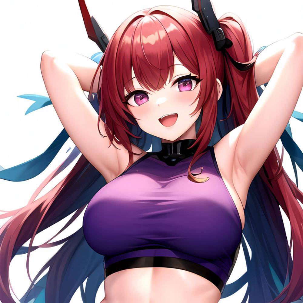 1girl D Absurdres Armpits Arms Behind Head Azur Lane Blush Breasts Bremerton Azur Lane Crop Top Highres Large Breasts Looking, 2172932787 - AIHentai - #main