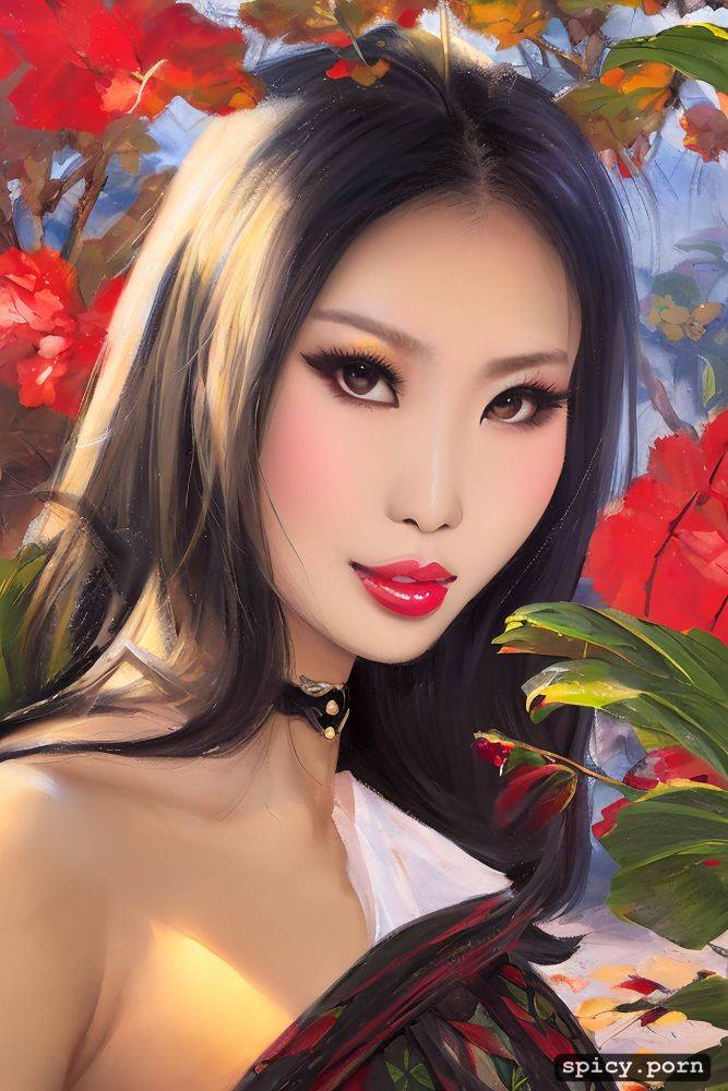 jungle background, full lips, abg, thin beautiful vietnamese abg with big eyes and big lips - #main