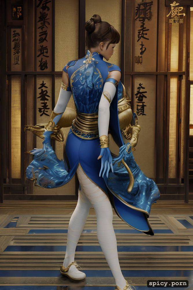 smokey eyes, kick, shaolin kung fu, shoulderless jumpsuit, long dark blue dress - #main