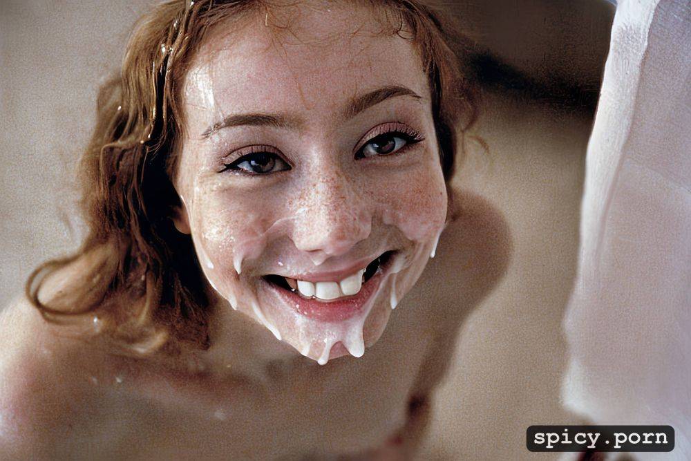 freckles on face, lying, eye contact, two women 18 years old - #main