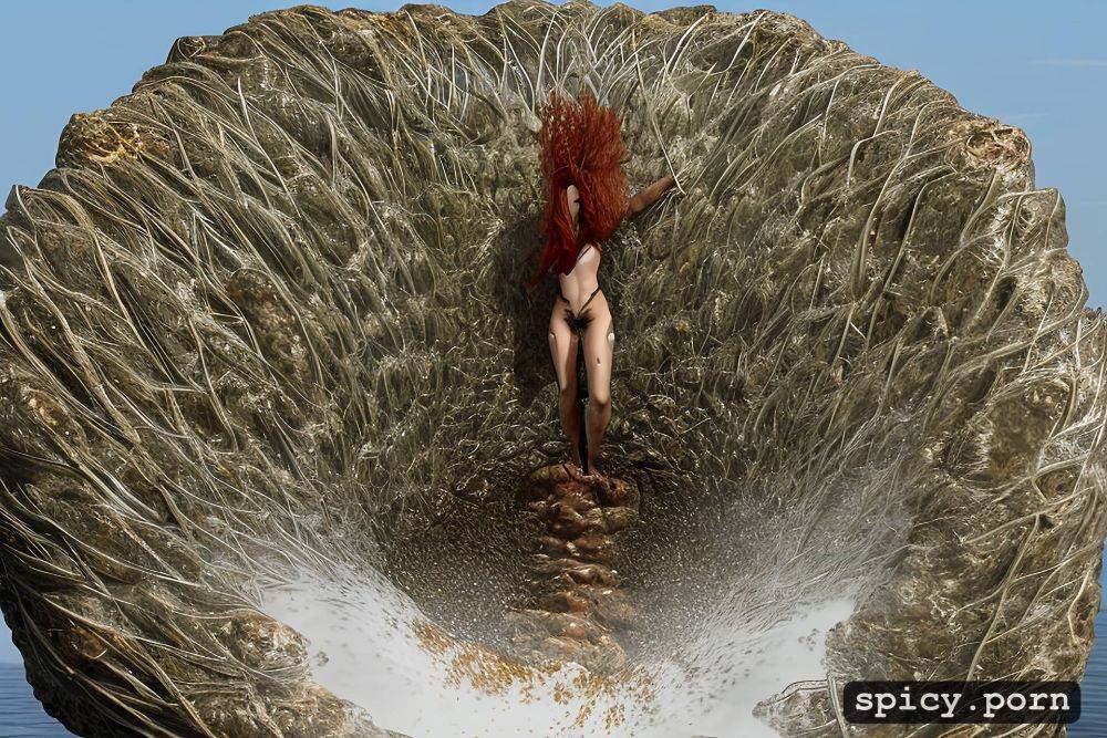 extremely detailed hairy skin, goth, tentacle out of open pussy - #main