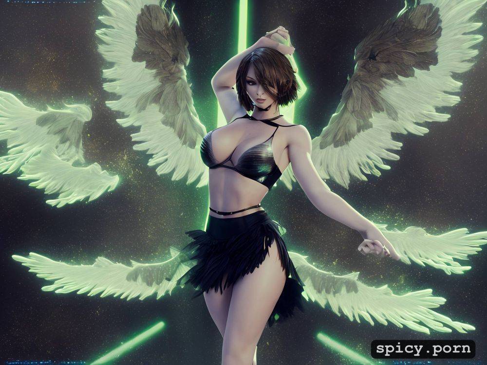 perfect athletic female fallen angel, ultra detailed, 20 yo - #main