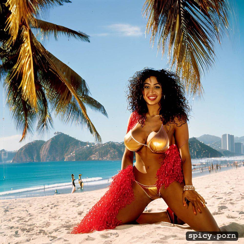 voluptuous christy canyon performing as rio carnival dancer at copacabana beach erect nipples - #main