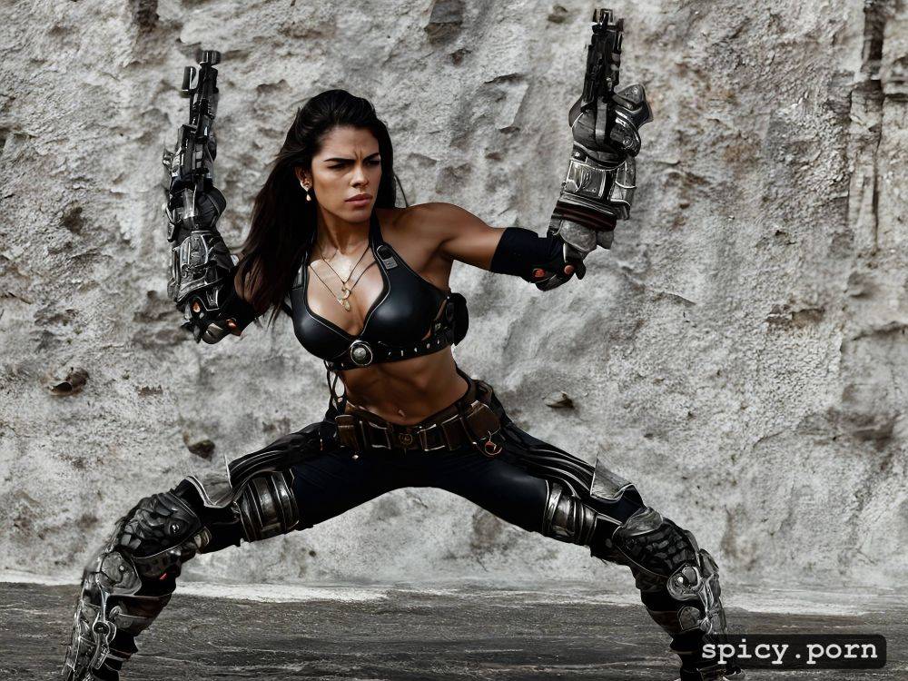strong female warrior, key visual, athletic body, centered, latina - #main