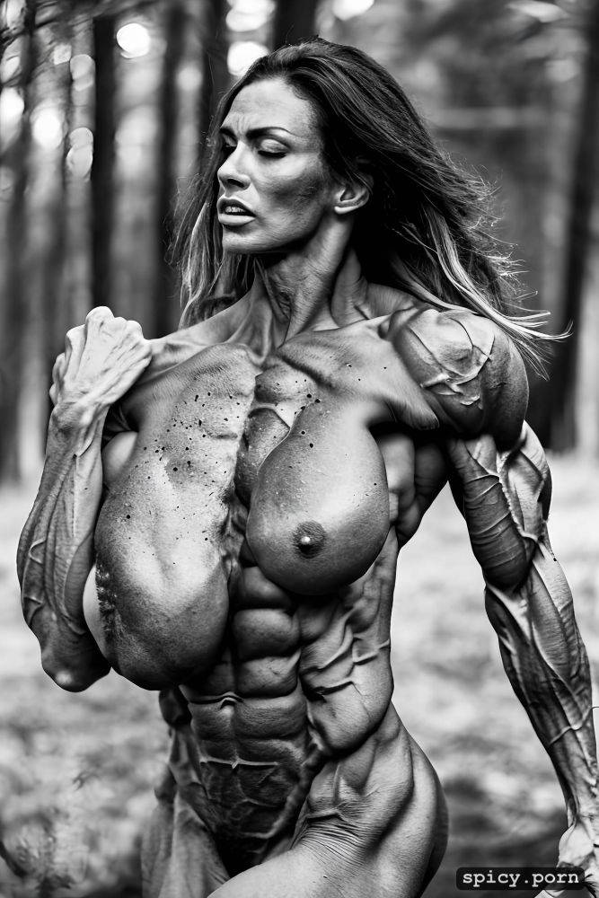 freckles, style photo, strength effort, very muscular, twin sisters - #main