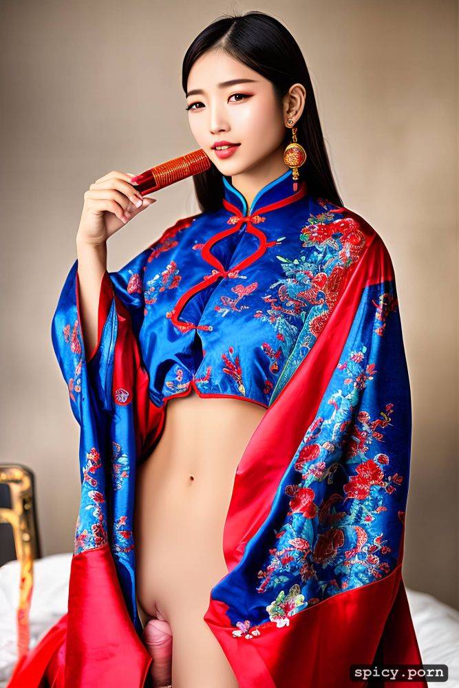 teen, traditional chinese clothes, chinese ethnicity, showing penis - #main