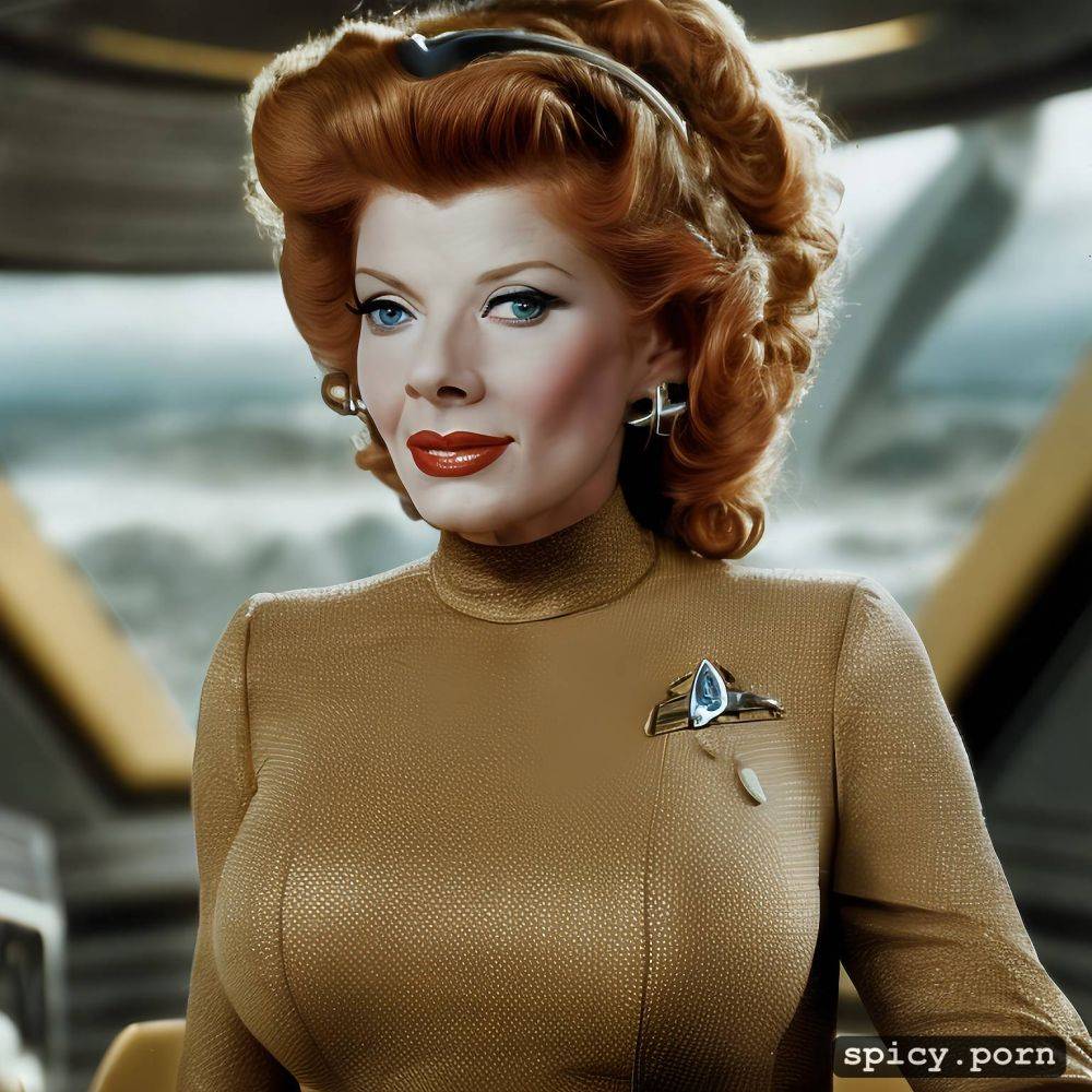 lucille ball on the bridge of the starship enterprise, ultra detailed - #main