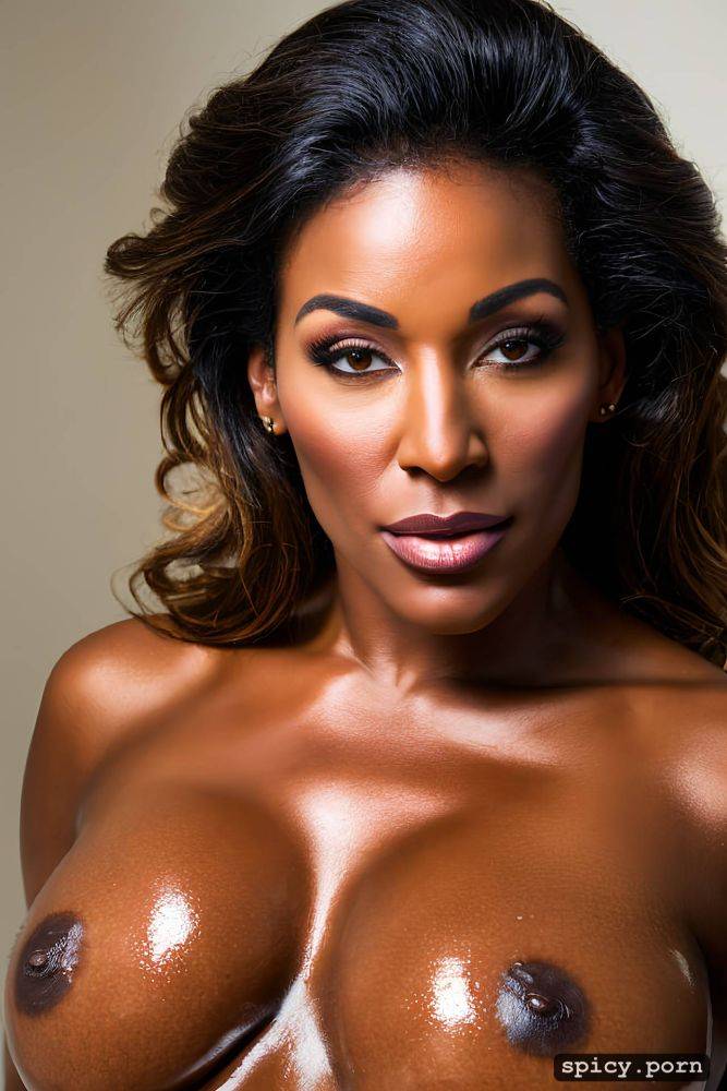 jacuzzi, black milf, small tits, gorgeous face, 56 yo, oiled body - #main
