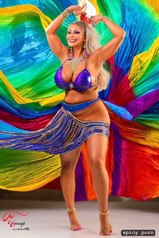 head to toe view, color photo, beautiful bellydance costume with matching bra - #main