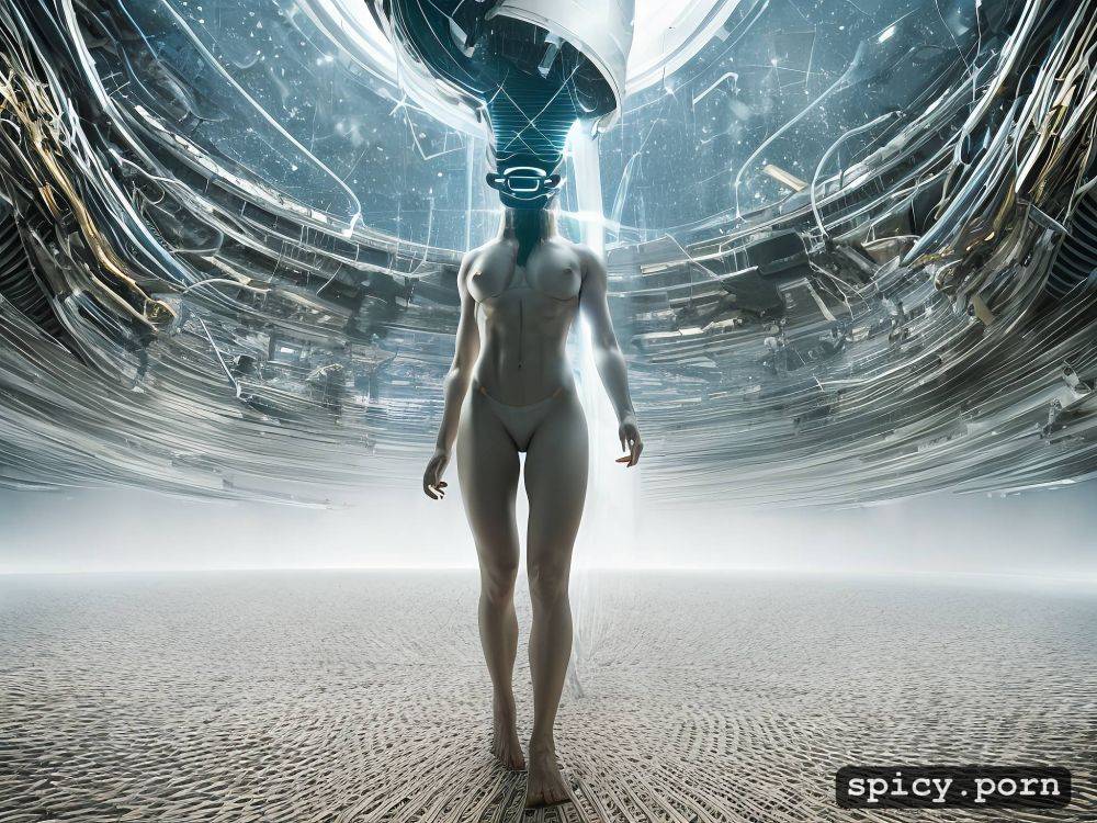 completely nude, intricate, highly detailed, wearing a mind control vr headset - #main