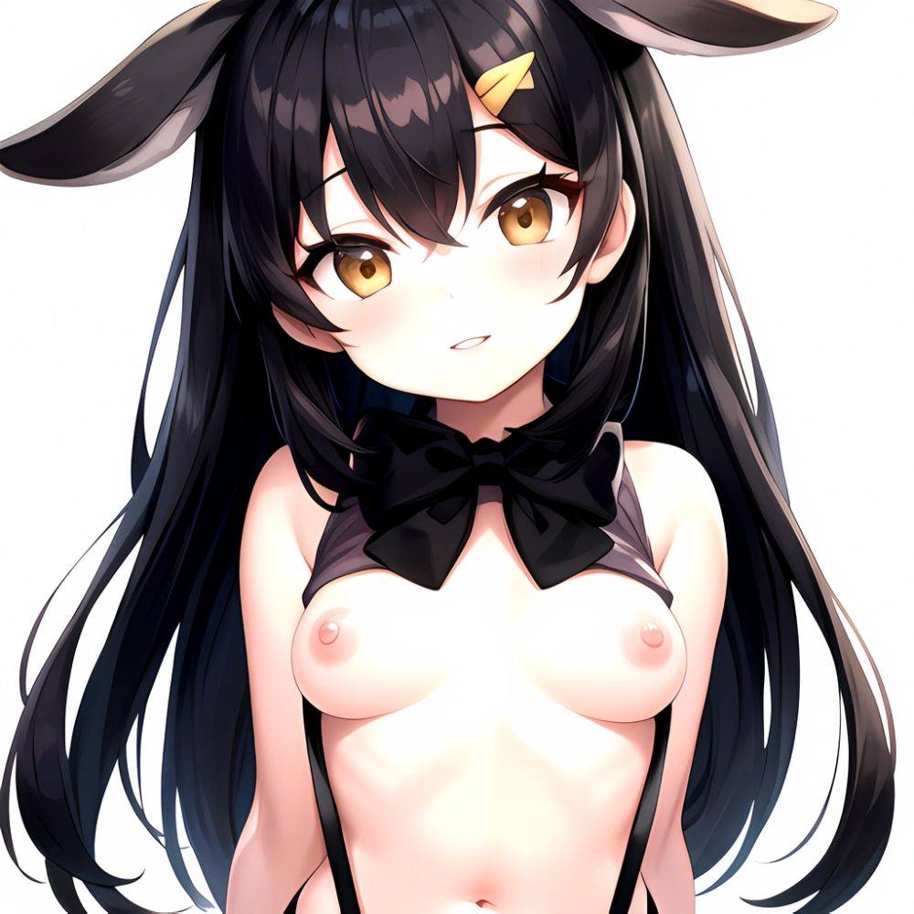 1girl Aardvark Kemono Friends Animal Ears Bare Shoulders Black Bow Black Bowtie Black Hair Bow Bowtie Breasts Brown Eyes Cropped, 2838941072 - AIHentai - #main