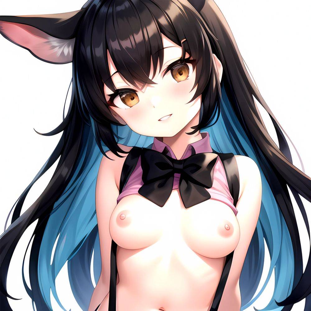 1girl Aardvark Kemono Friends Animal Ears Bare Shoulders Black Bow Black Bowtie Black Hair Bow Bowtie Breasts Brown Eyes Cropped, 4178063066 - AIHentai - #main