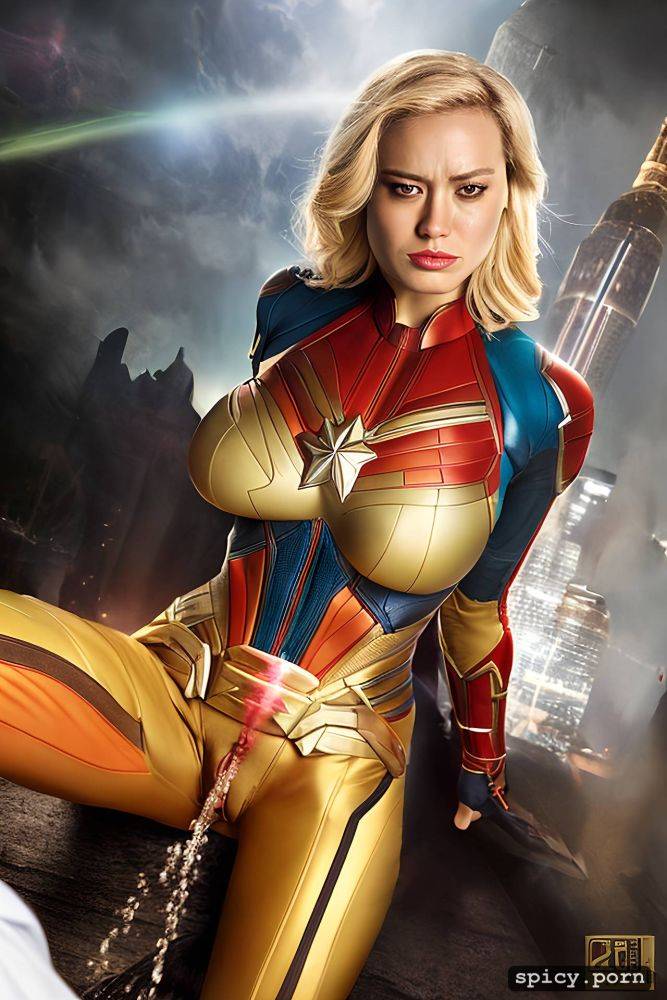 shackled captain marvel woman marvel character with saggy tits hanging out getting fucked by captain america - #main