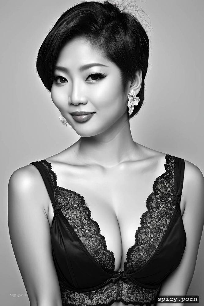 portrait, short hair, elegant, college, goddess, korean milf - #main