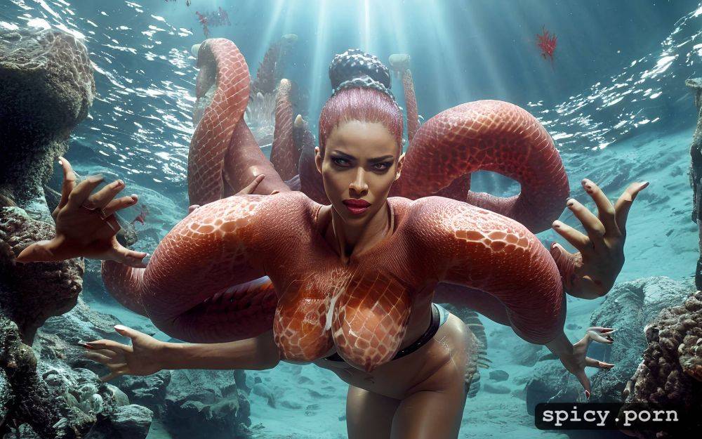 octopusses attack between legs, acrobatic fight choreography up to squattingly spreaded legs - #main