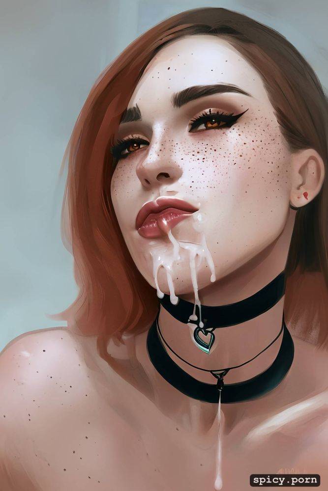 looking upwards, cum on her face, cute 18 yo emo teen fully nude - #main