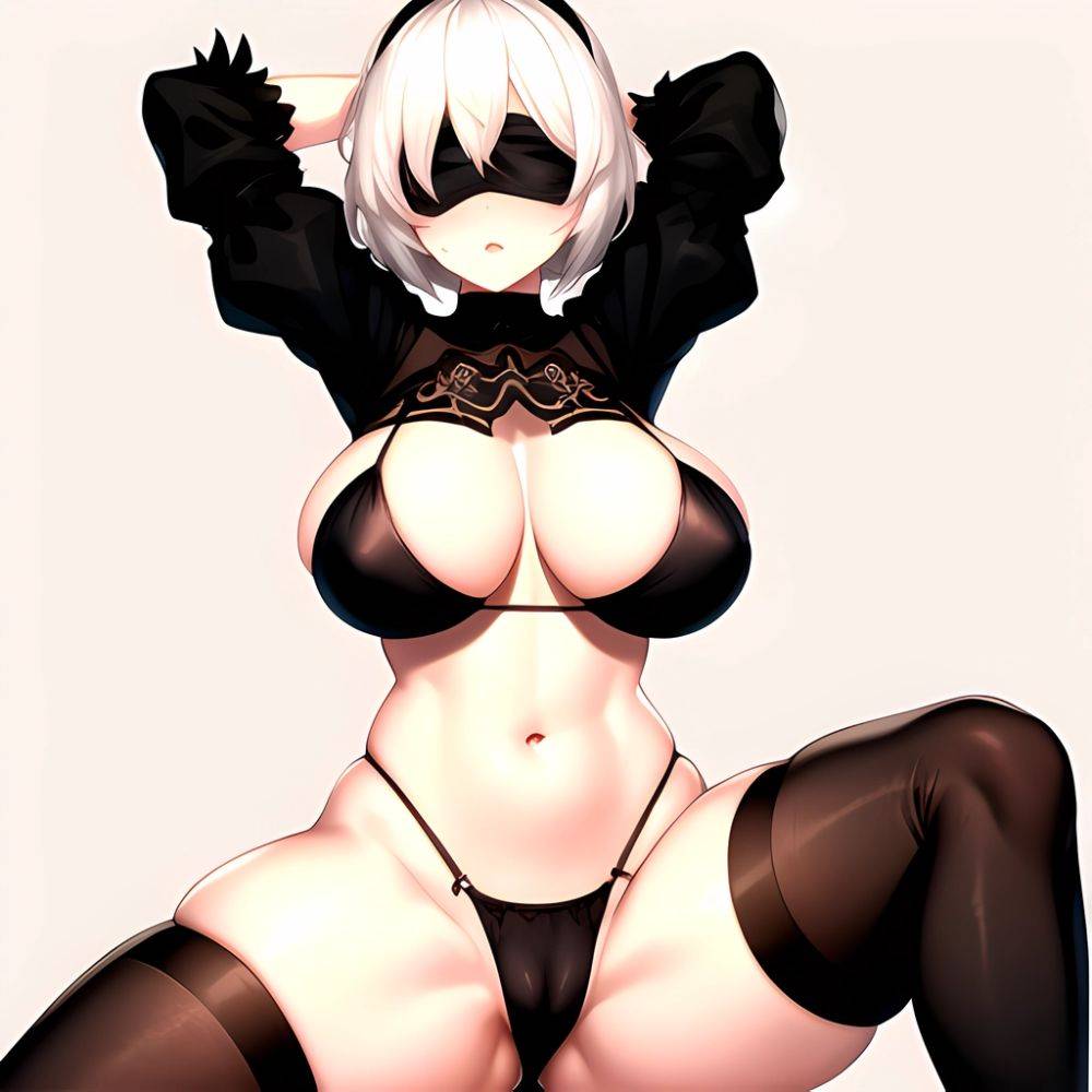 1girl 2b Nier Automata Areola Slip Arms Behind Head Arms Up Ass Expansion Blindfold Blush Breast Expansion Breasts Bursting Brea, 1362802572 - AIHentai - #main