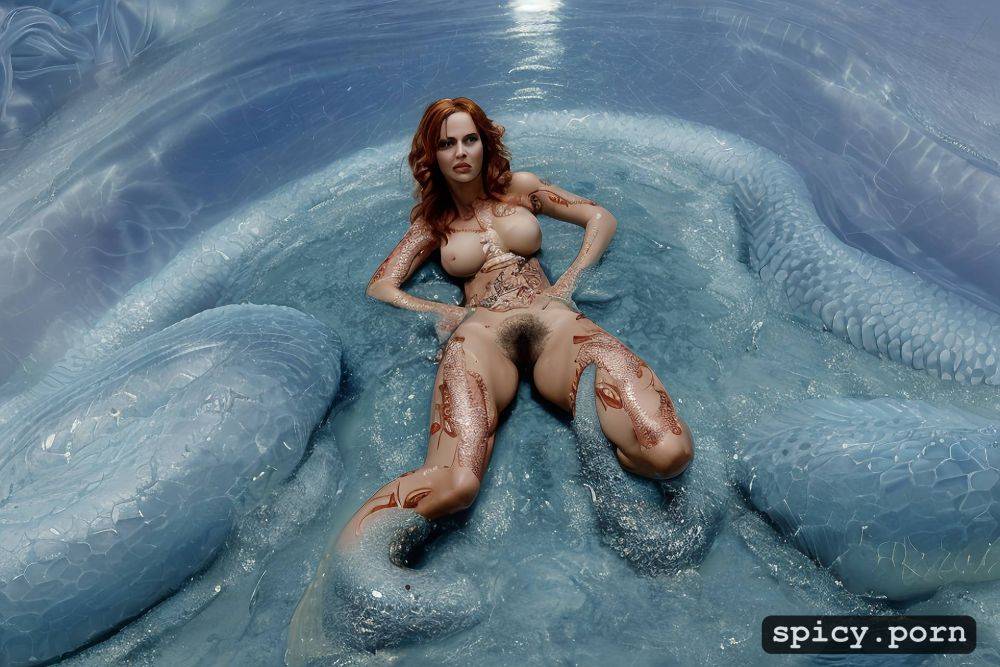 twisted fisheye view from below, precise lineart, tentacles out of open pussy - #main