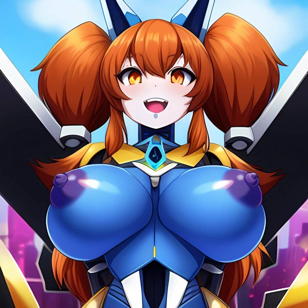 Android Exposed Breasts Pov Gynoid Mecha Girl Robot Robot Girl Twintails Vermana Arms Behind Back, 3504743605 - AIHentai - #main